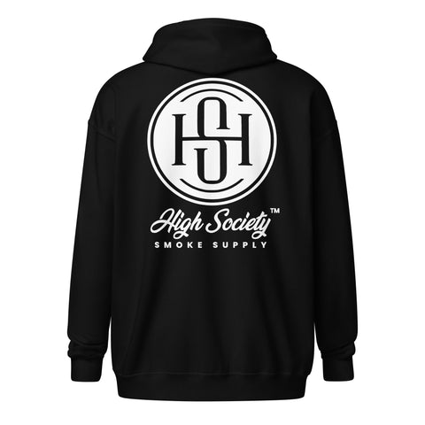 High Society - Classic Double Sided Zip Up Hoodie