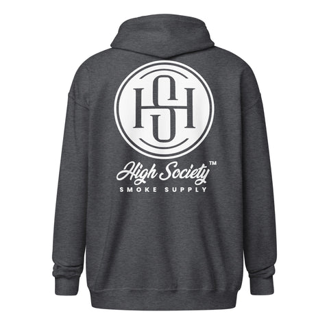 High Society - Classic Double Sided Zip Up Hoodie