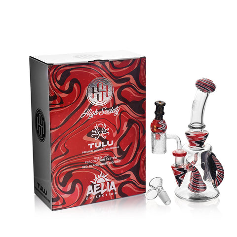 High Society - Tulu Premium Wig Wag Concentrate Rig Red/Black