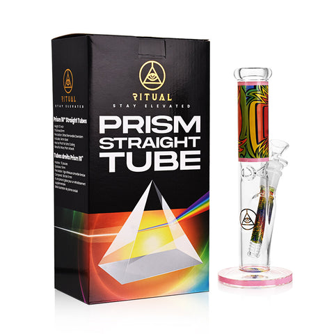 Ritual Smoke - Prism 10" Glass Straight Tube - Pink