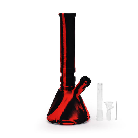 Ritual - 12'' Deluxe Silicone Modular Beaker - Black & Red