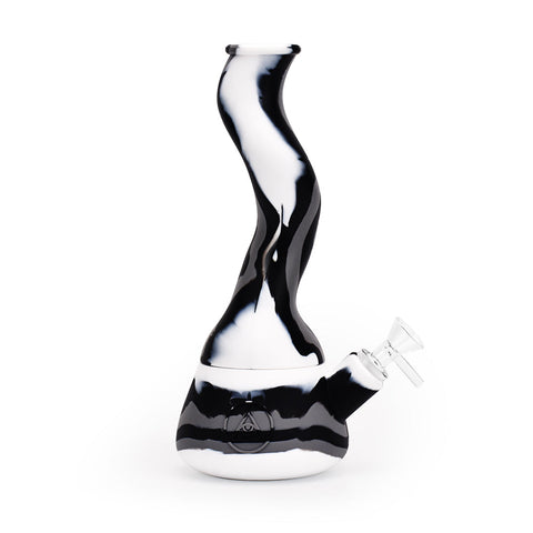 Ritual - 10'' Wavy Silicone Beaker - Black & White