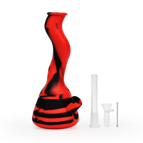 Wavy Silicone Beaker Black & Red