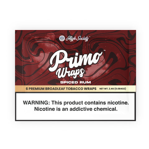 High Society - Primo Broad Leaf Tobacco Wraps - Spiced Rum