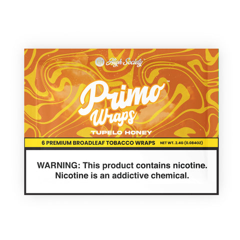 High Society - Primo Broad Leaf Tobacco Wraps - Tupelo Honey